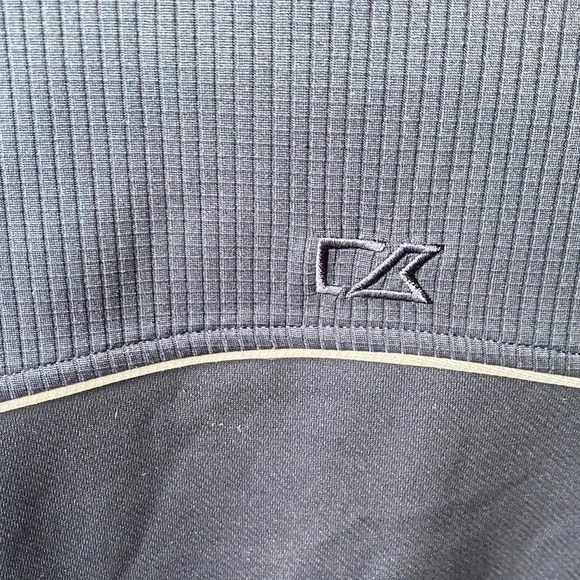 Navy Quarter-Zip Pullover with Embroidered Logo - Picture 4 of 9